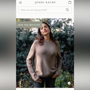 Jenni Kane Cashmere Blend Sweater. The Every Day Sweater. Taupe size M